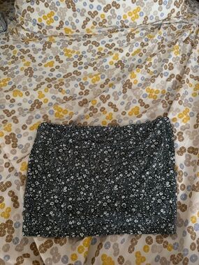 American Eagle Dark Green Floral Tube Top